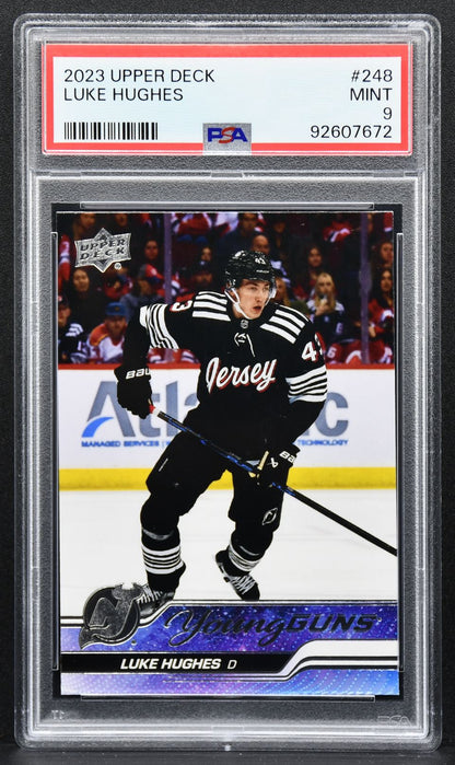 2023-24 Upper Deck Series 1 Young Guns Luke Hughes 248 New Jersey Devils RC 2552