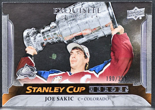 25-26 UD Exquisite Collection Stanley Cup Heroes Joe Sakic Avalanche 190/299 7535