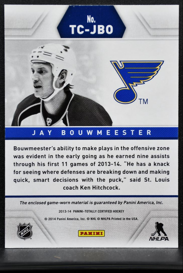2013-14 Panini Totally Certified Jerseys Red Jay Bouwmeester TC-JBO Jersey 9301