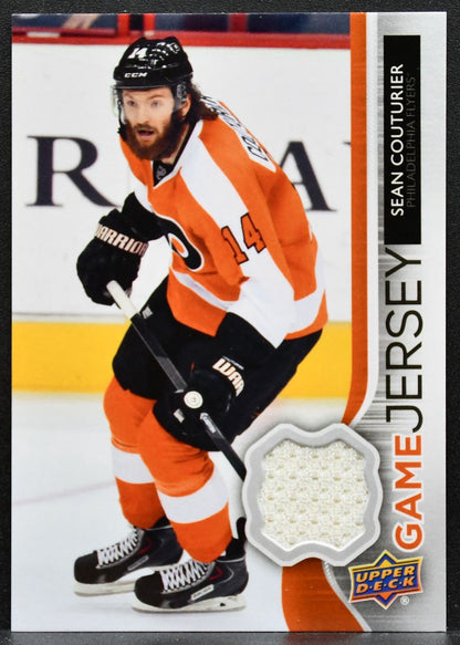 2014-15 Upper Deck Series 1 Game Jerseys Sean Couturier GJ-CO Flyers Jersey 9462