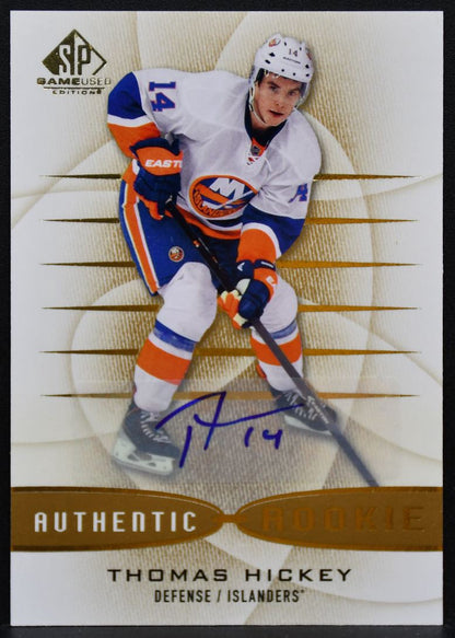 2013-14 SP Game Used Authentic RC Gold Thomas Hickey 137 Islanders Auto 9017