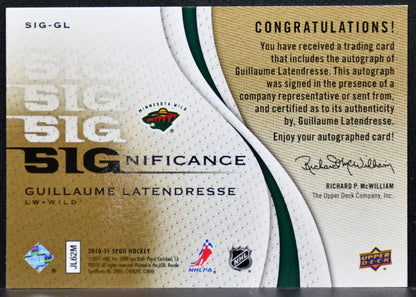 2010-11 SP Game Used SIGnificance Guillaume Latendresse Wild Auto 04/50 7164