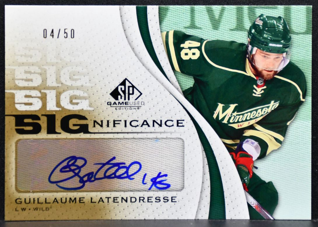 2010-11 SP Game Used SIGnificance Guillaume Latendresse Wild Auto 04/50 7164