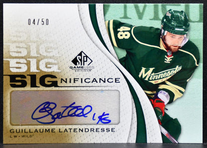 2010-11 SP Game Used SIGnificance Guillaume Latendresse Wild Auto 04/50 7164