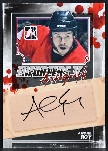 2013-14 In The Game Enforcers Autograph Andre Roy A-AR Auto 7723