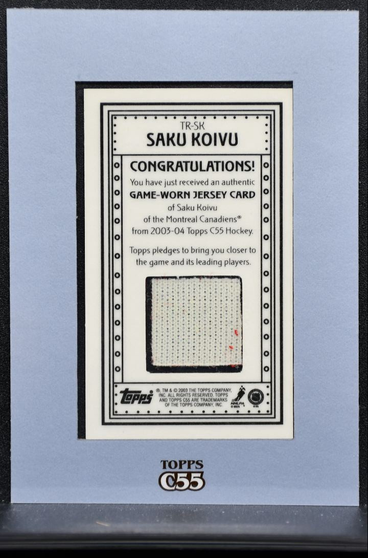 2003-04 Topps C55 Relics Saku Koivu TR-SK Jersey 9295