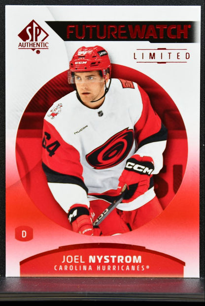 2025-26 SP Authentic Future Watch Limited Red Joel Nystrom Hurricanes RC 8563