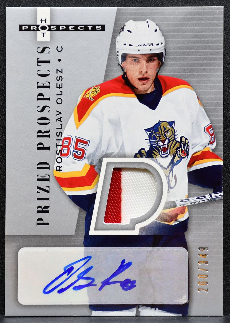 2005-06 Fleer Hot Prospects Prized Patch Auto Olesz RC Auto 260/349 Jersey 2497