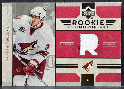 2006-07 UD Series 2 Rookie Materials Keith Yandle Phoenix Coyotes RC Jersey 0219