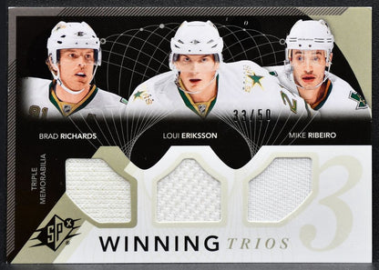 2010-11 SPx Winning Trios Ribeiro/Eriksson/Richards Stars Jersey 4442