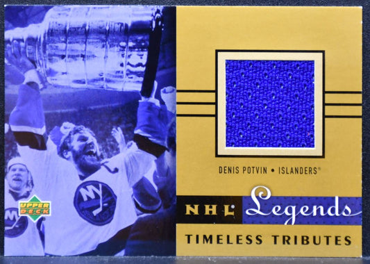 2001-02 Upper Deck Legends Timeless Tributes Denis Potvin Islanders Jersey 8598