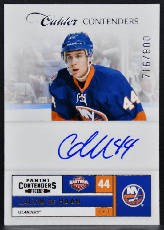2011-12 Panini Contenders Calder Auto Calvin de Haan 245 RC Auto 716/800 5317