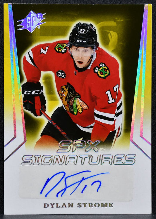 2021-22 SPx Signatures Dylan Strome SPX-DS Chicago Blackhawks Auto 3284