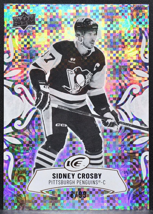 2024-25 Upper Deck Ice Grayscale Sidney Crosby 11 Pittsburgh Penguins 10/99 7941