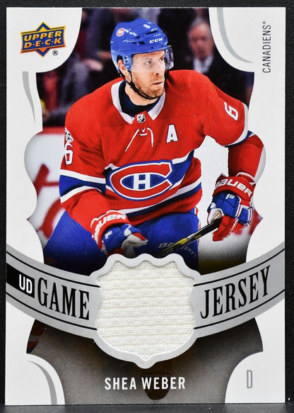 2018-19 Upper Deck Series 1 UD Game Jersey Shea Weber Canadiens Jersey 5574