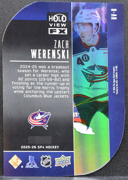 2025-26 SPx HoloView FX Zach Werenski HV-8 Columbus Blue Jackets 8198