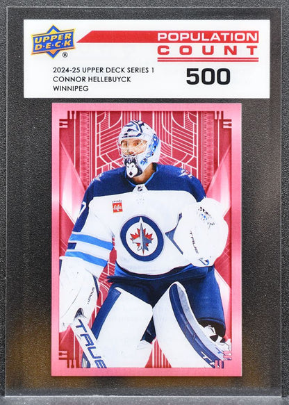2024-25 Upper Deck Series 1 Population Count 500 Connor Hellebuyck Jets 4409