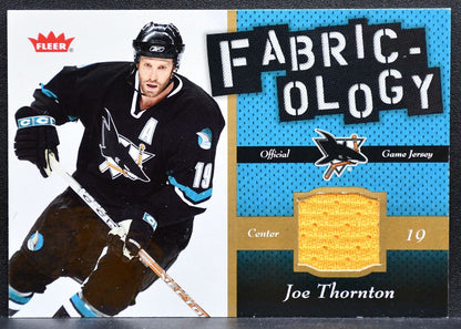2006-07 Fleer Fabric-ology Joe Thornton F-JT San Jose Sharks Jersey 7875