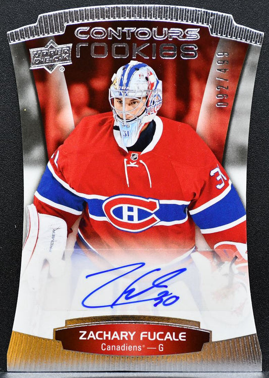 2015-16 UD Contours Rookies Zachary Fucale Canadiens RC Auto 092/499 8177