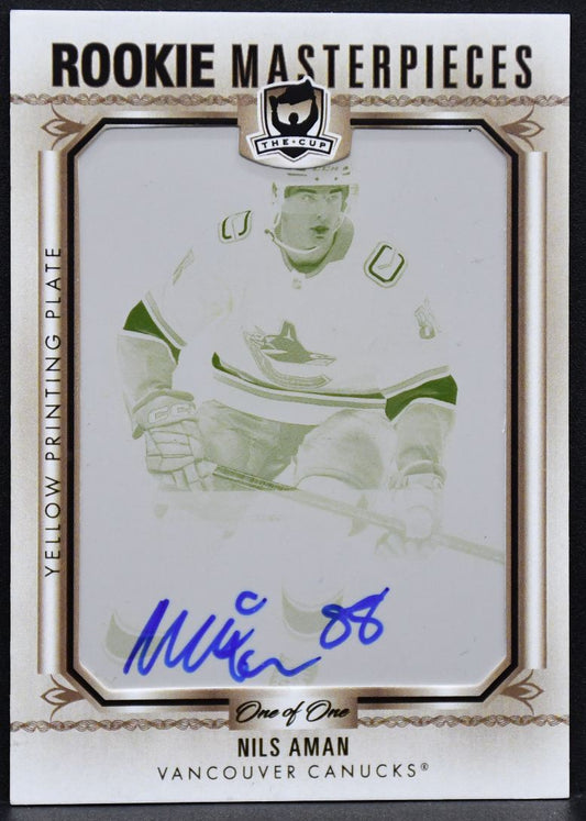 2023-24 UD The Cup Rookie Masterpieces Nils Aman SPA-RFWA-AM RC Auto 1/1