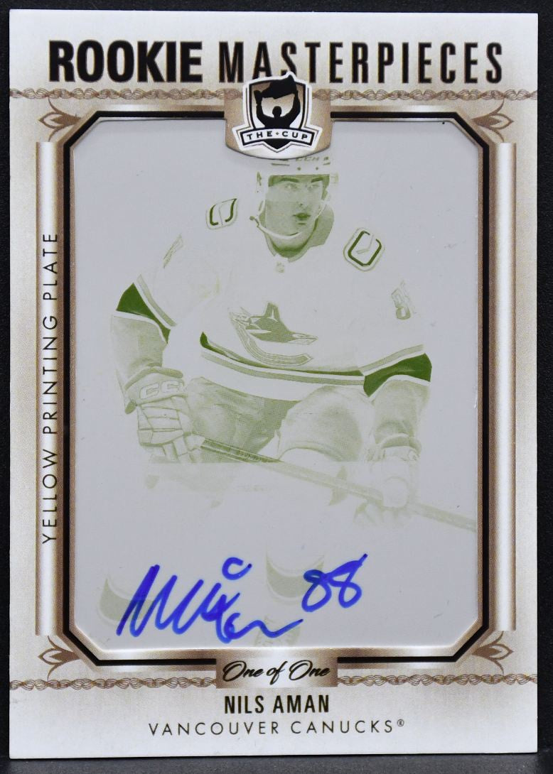 2023-24 UD The Cup Rookie Masterpieces Nils Aman SPA-RFWA-AM RC Auto 1/1