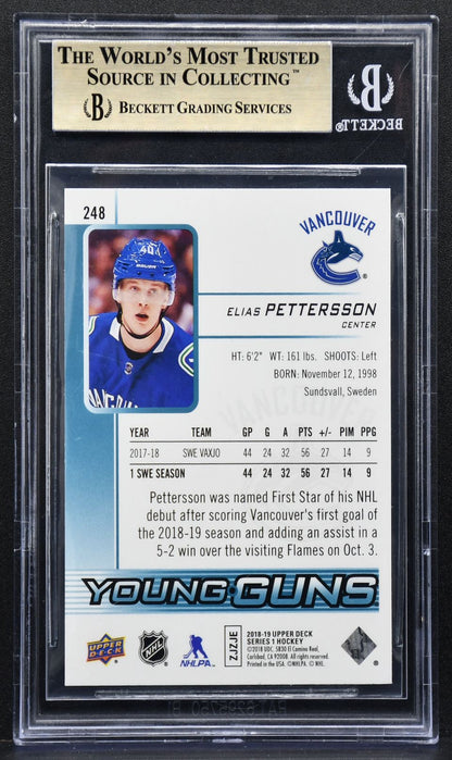 2018-19 Upper Deck Series 1 Young Guns Elias Pettersson 248 RC 2491
