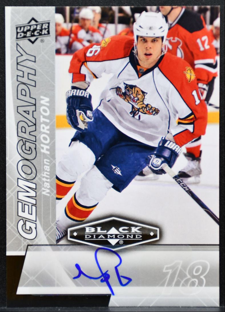 2010-11 Upper Deck Black Diamond Gemography Nathan Horton G-NH Bruins Auto 9335