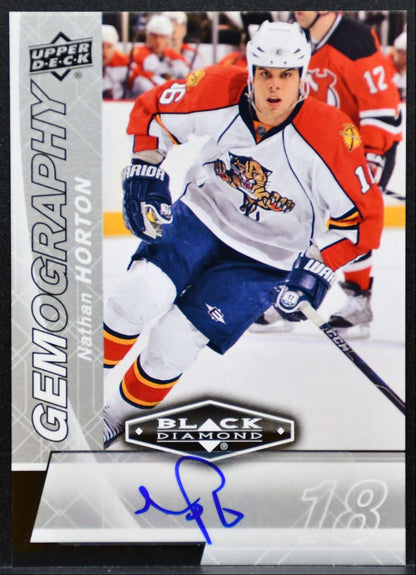 2010-11 Upper Deck Black Diamond Gemography Nathan Horton G-NH Bruins Auto 9335
