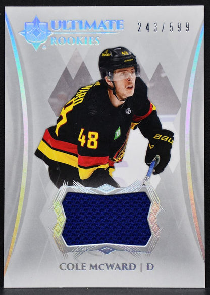 23-24 UD Ultimate Collection RC Jersey Cole McWard 167 Vancouver Canucks RC /599 6843