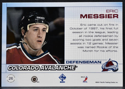 2001-02 Pacific Private Stock Jersey Eric Messier Colorado Avalanche Jersey 8766