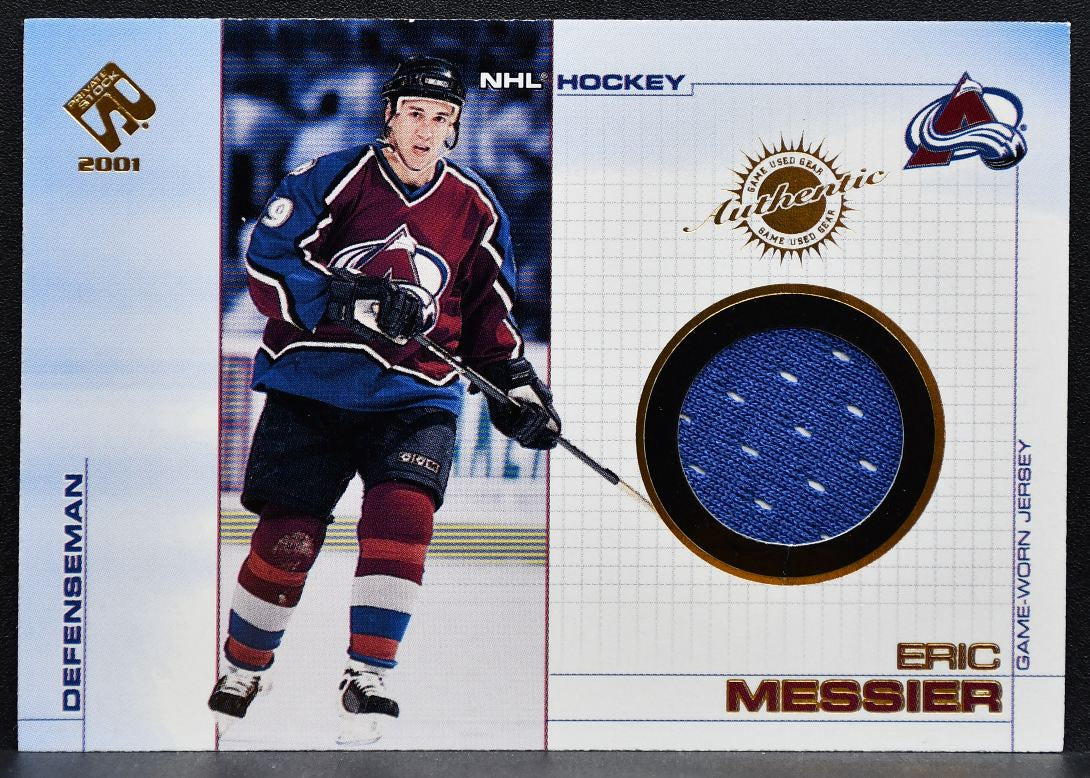 2001-02 Pacific Private Stock Jersey Eric Messier Colorado Avalanche Jersey 8766