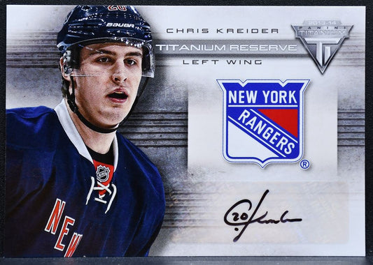 2013-14 Panini Titanium Reserve Chris Kreider TA-CK New York Rangers Auto 2169