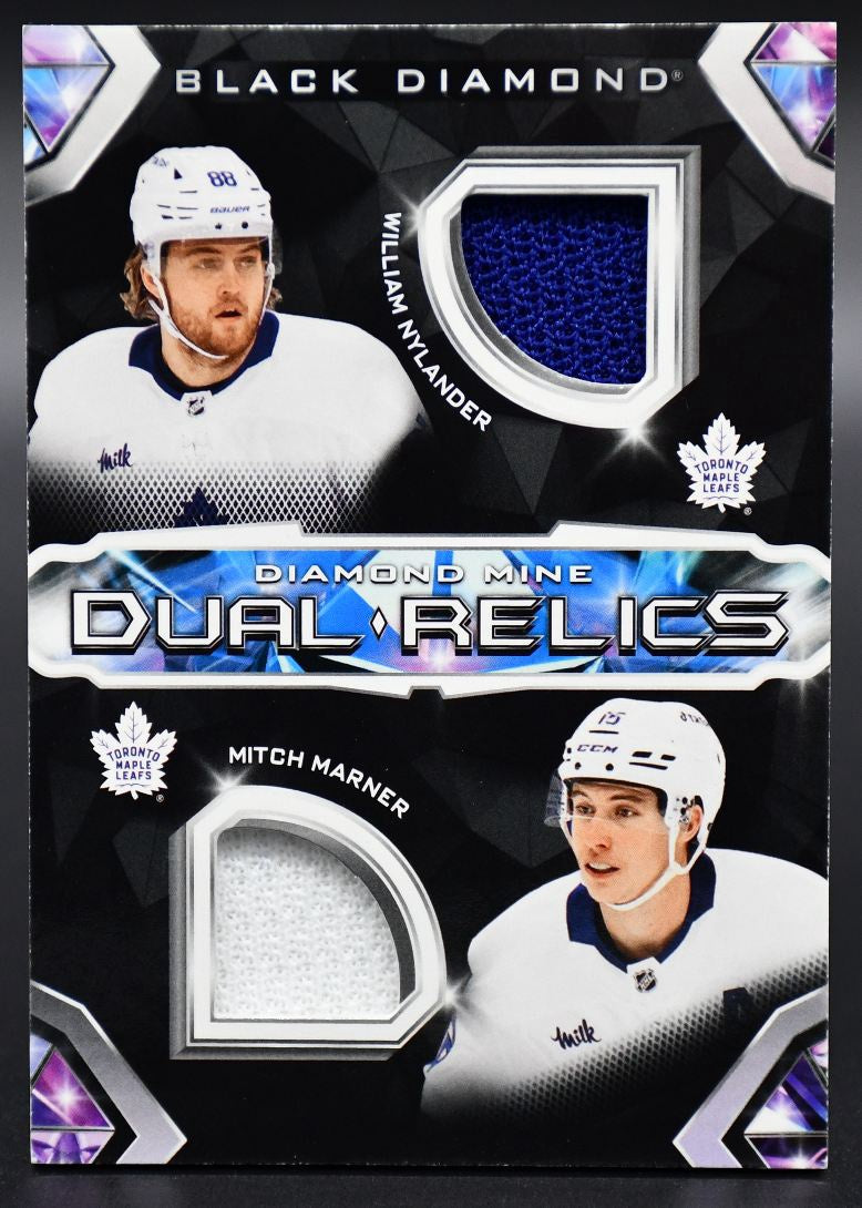 2023-24 UD Black Diamond Nylander / Marner DMDR-NM Toronto Maple Leafs Jersey