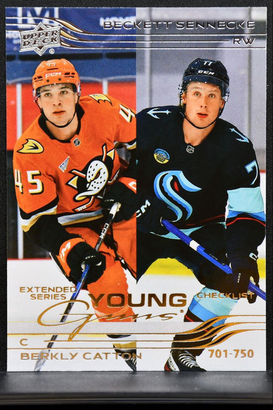 2025-26 UD Extended Series Young Guns Checklist Sennecke / Catton RC 1495