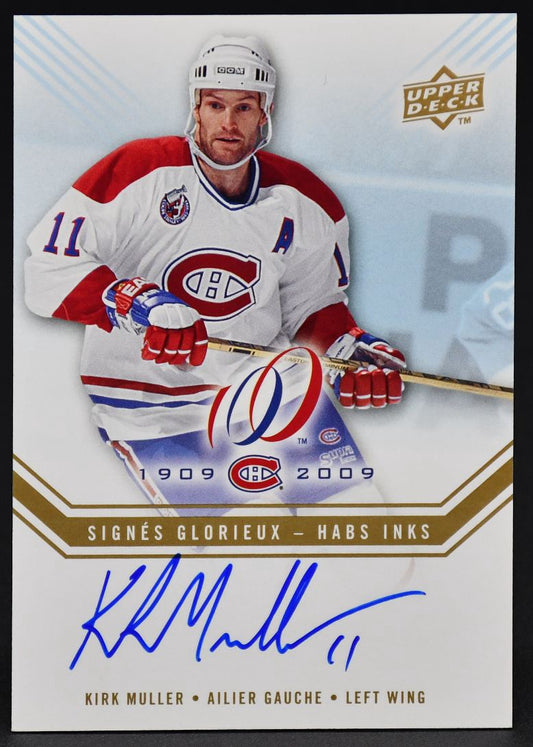 2008-09 UD Montreal Canadiens Centennial Habs INKS Kirk Muller HABS-KM Auto