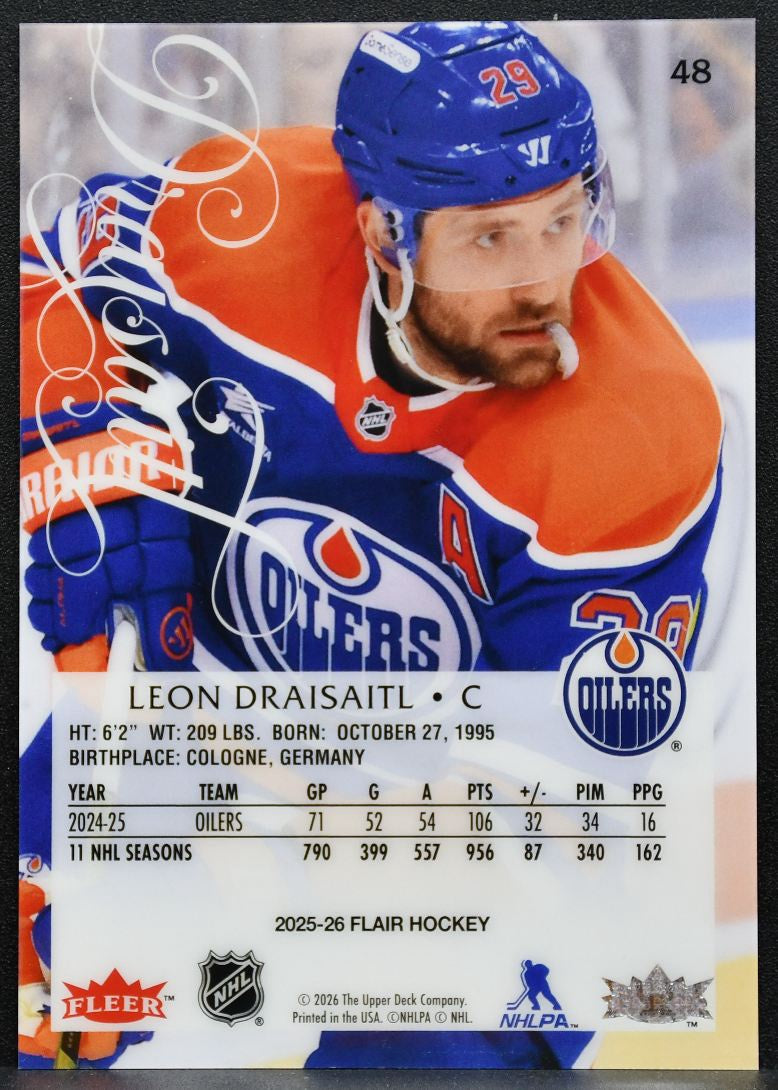 2025-26 Flair Leon Draisaitl 48 Edmonton Oilers 4902