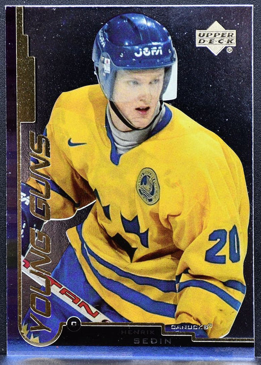 1999-100 Upper Deck Young Guns Henrik Sedin 166 Vancouver Canucks RC 8104