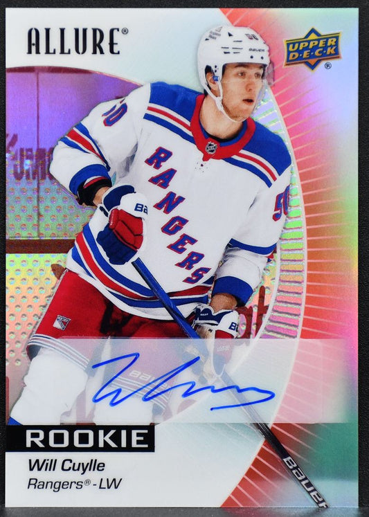 2023-24 UD Allure Red Rainbow Auto Will Cuylle 101 New York Rangers RC Auto