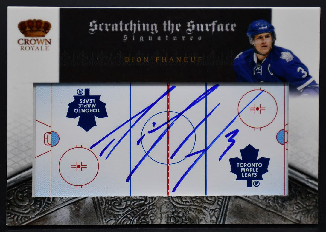 2010-11 Crown Royale Scratching the Surface Signatures Dion Phaneuf 31 072/100
