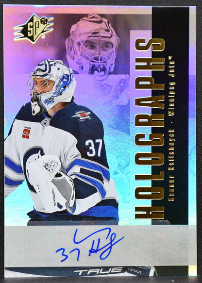 2024-25 SPx Holographs Connor Hellebuyck HOLO-CH Winnipeg Jets Auto 6996