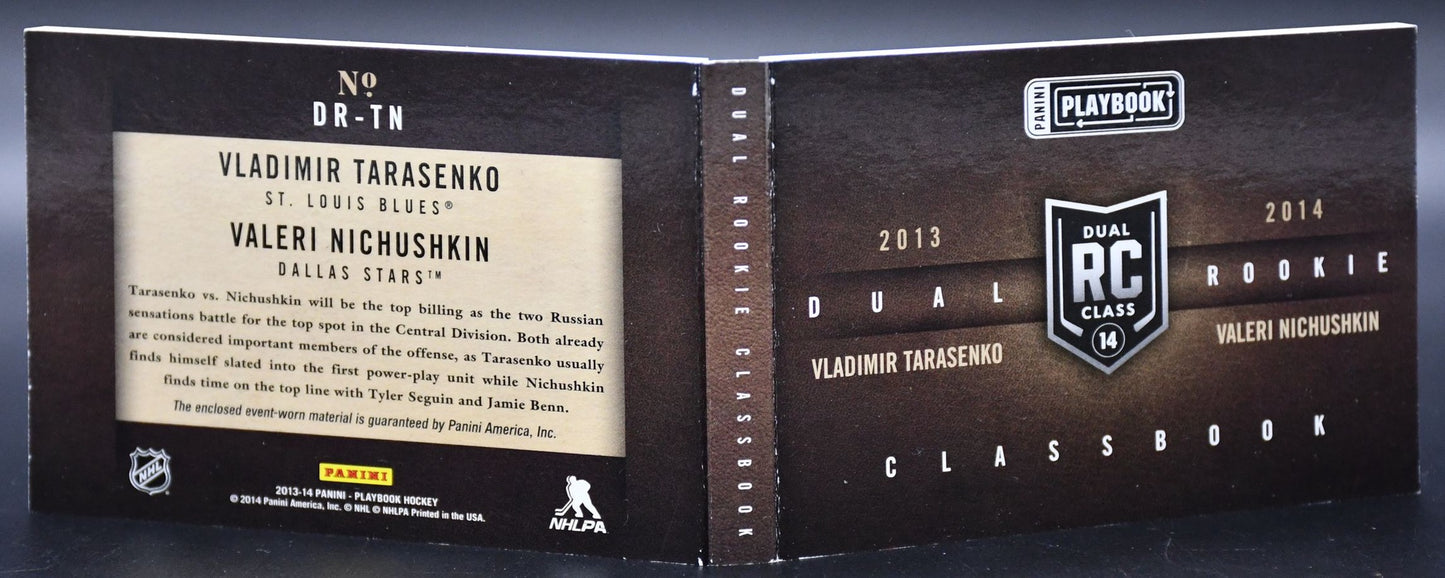 2013-14 Panini Playbook Dual Rookie Classbook Tarasenko/Nichushkin RC Jersey