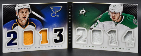 2013-14 Panini Playbook Dual Rookie Classbook Tarasenko/Nichushkin RC Jersey