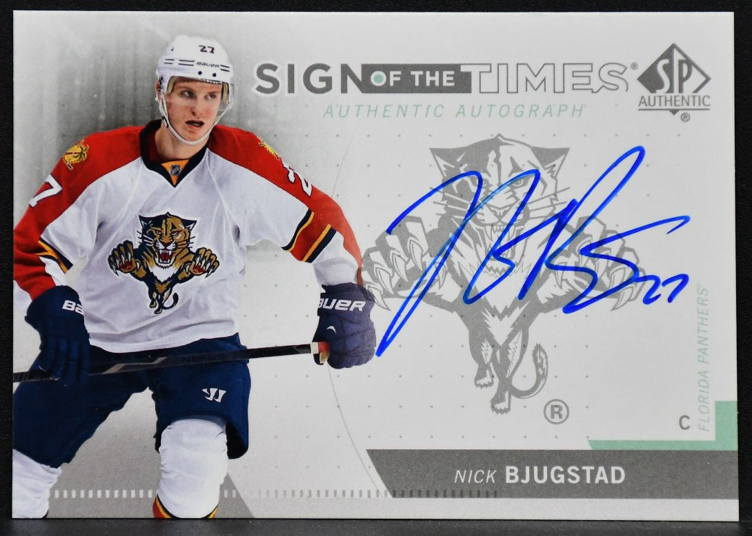 2013-14 SP Authentic Sign of the Times Nick Bjugstad SOT-NB Panthers Auto