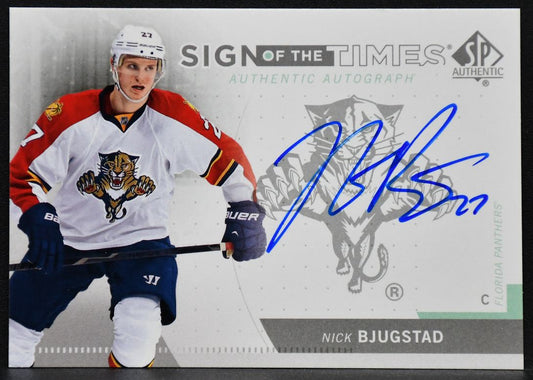 2013-14 SP Authentic Sign of the Times Nick Bjugstad SOT-NB Panthers Auto