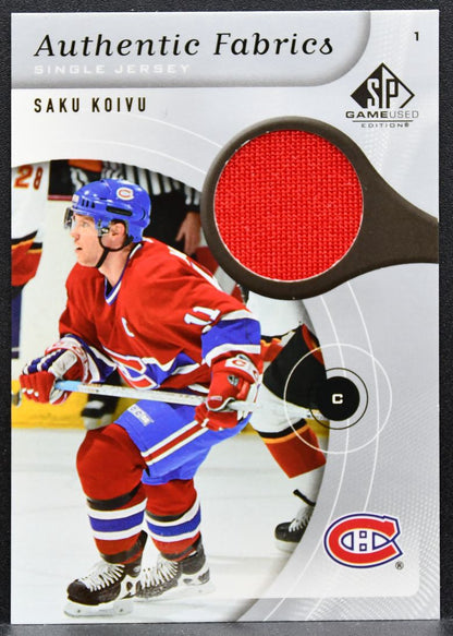 2006-07 SP Game Used Authentic Fabrics Saku Koivu AF-SK Canadiens Jersey 9752