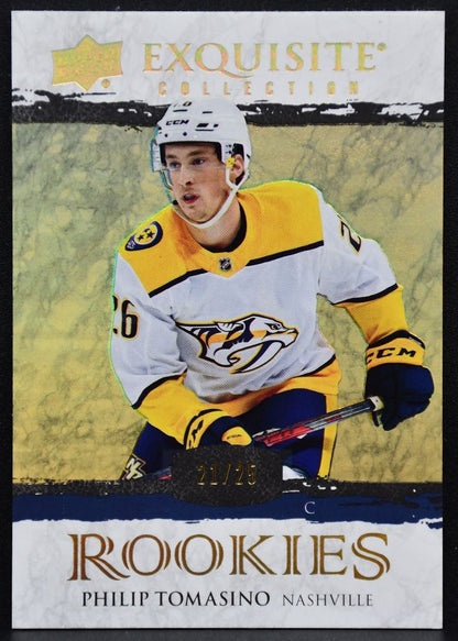 2021-22 UD Exquisite Collection Gold Philip Tomasino R-PT Predators RC 21/25 4046
