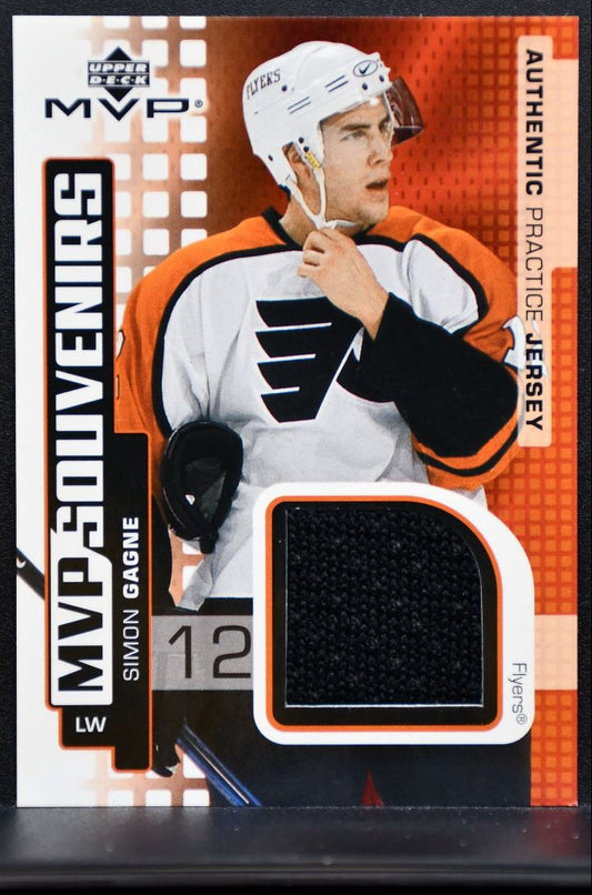 2002-03 Upper Deck MVP Souvenirs Jerseys Simon Gagne S-SG Flyers Jersey 6217
