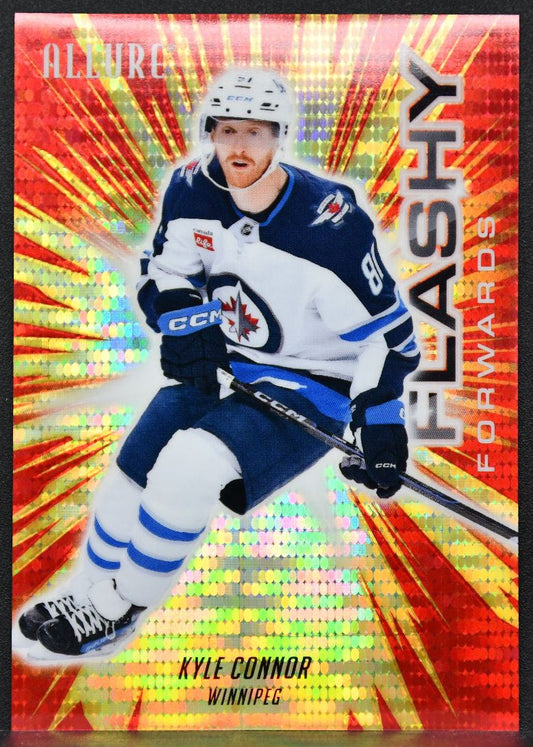 25-26 UD Allure Flashy Forwards Red Spectrum Kyle Connor FF-2 Winnipeg Jets /399 2616