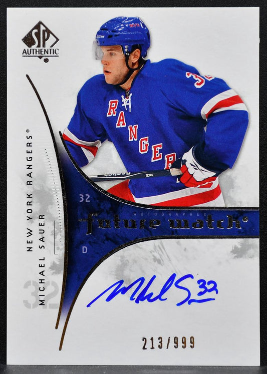 2009-10 SP Authentic Future Watch Auto Michael Sauer Rangers RC Auto 1269