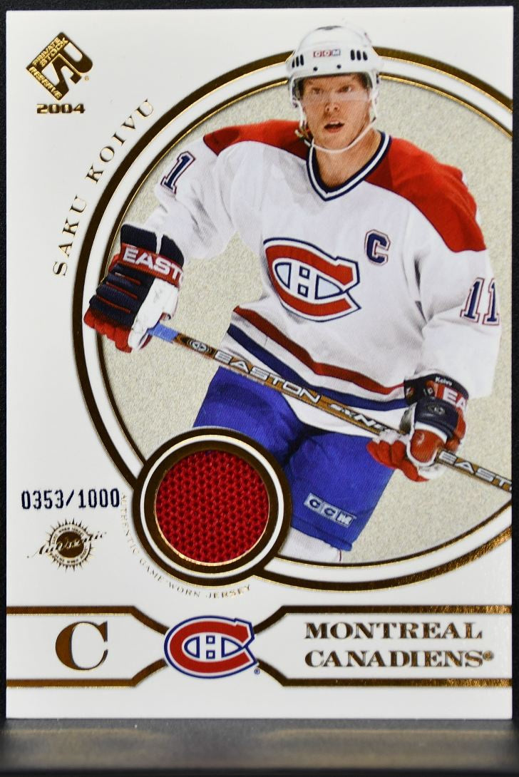 2003-04 Pacific Private Stock Jersey Saku Koivu 173 Canadiens /1000 Jersey 0901